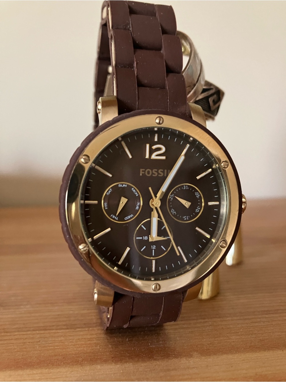 Fossil Brown and Gold Women's Chronograph Watch